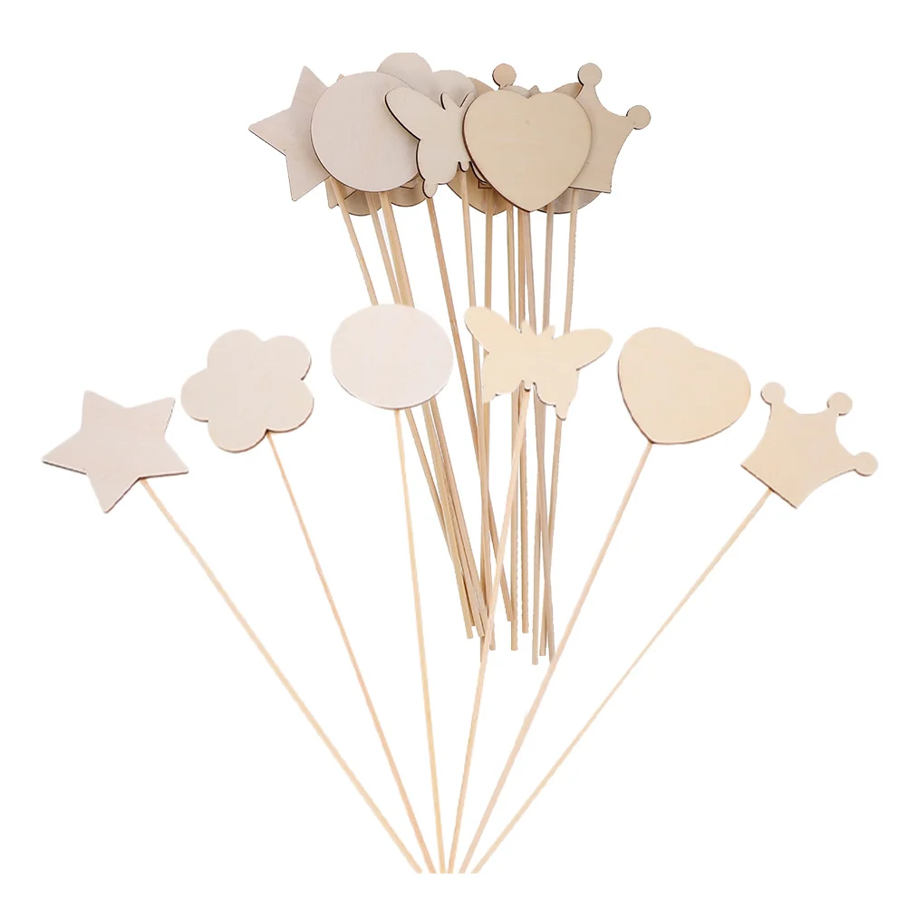 

18Pcs Blank Fairy Wands Wooden DIY Sticks for Craft Painting Graffiti Kids Imagination Development Party Fun Activity Set