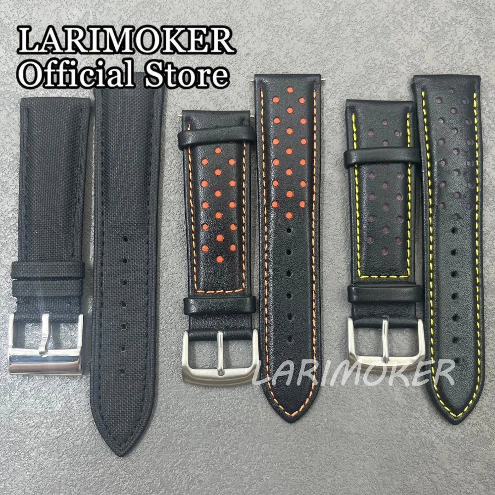 

LARIMOKER New Fashion High Quality 22mm Leather Watch Strap Watch Part Suitable For 42mm Men's Waterproof Case Watch Accessories