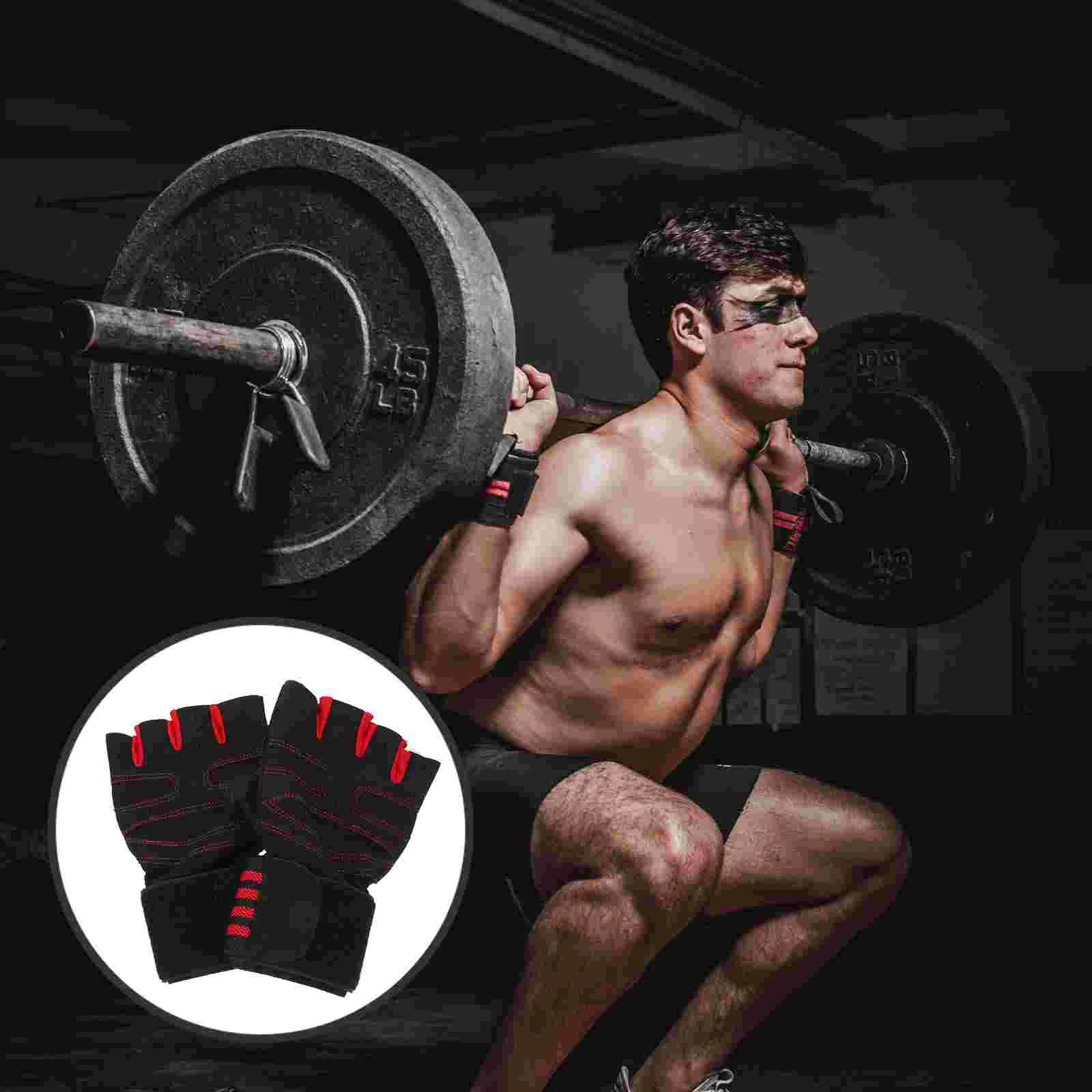 Non-slip Gloves Bodybuilding Anti-slip Sports Palm Circumference Measurement Workout