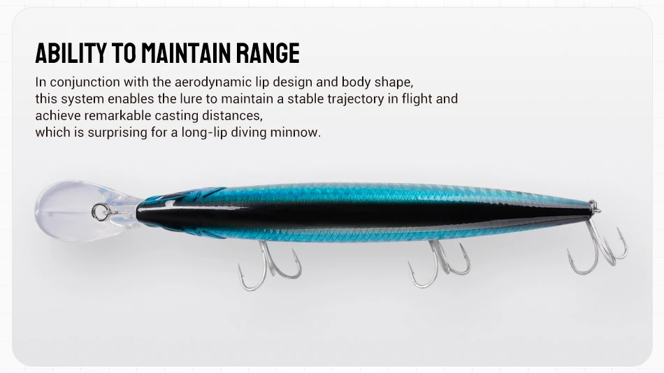 NOEBY Shad Dancer Minnow Köder 125mm 26g Sinkender Tauchköder mit Tungsten-Gewichtstransfersystem für Weitwürfe im Salzwasser – Detail 5