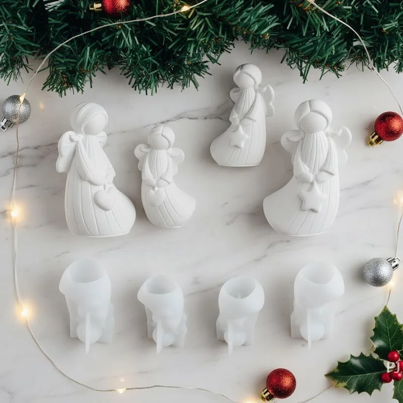 

[YU] Ангельские силиконовые формы, сделай сам, ручная работа, ангельские гипсовые формы из смолы с сердечками и звездами, 3D декоративные скульптуры ангела, ремесло