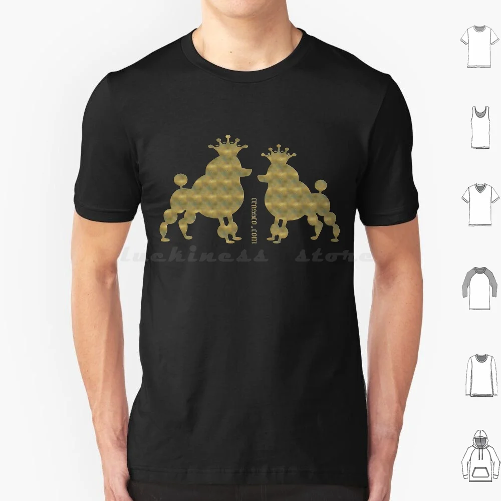 King Poodle Pair-King Poodle-Gold T Shirt Cotton Men Women DIY Print Poodle Dogs Royal Poodle Gold Queen King Roy Dog