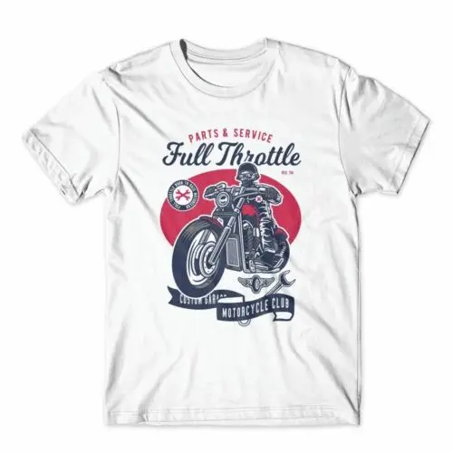 

Full Throttle Motocycle Club T-Shirt 100% Cotton Premium Tee NEW