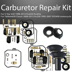 Kit de reparación de carburador para v-star 650 1998-2014 xvs650 xvs65a tablete650 classic 2009-2013 xv250 1995-2007 XVS400 motocicleta carb
