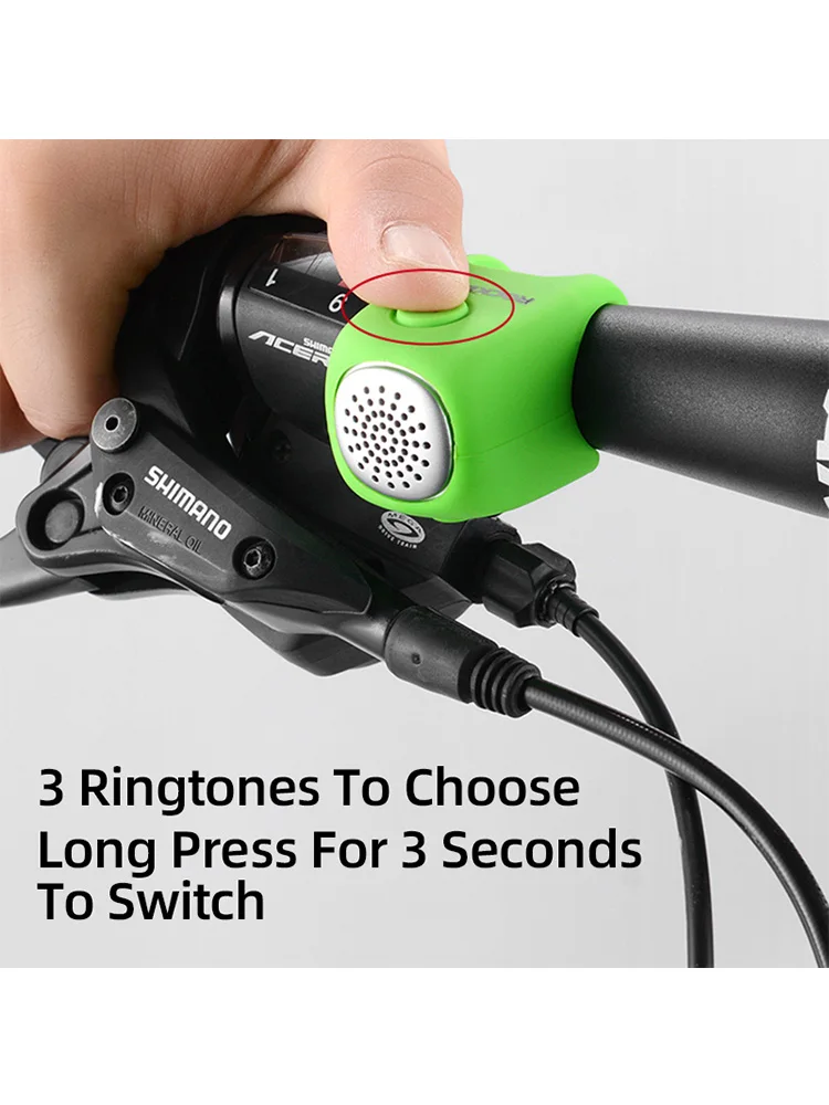 AliExpress UK MOONBIFFY Bicycle Bell Electric Mountain Bike Bell 90dB Horn Rainproof Riding Handlebar Silicone Shell Riding Accessories 2023 New Arrive