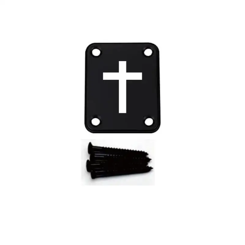 GUITAR NECK PLATE  Engraved Etched CROSS Faith For Electric Guitar