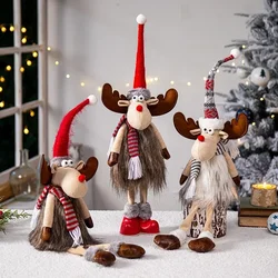Elk Christmas Decorations for Home  Christmas Tree Decor Prop Birthday Party Gift Santa Cluas Snowman