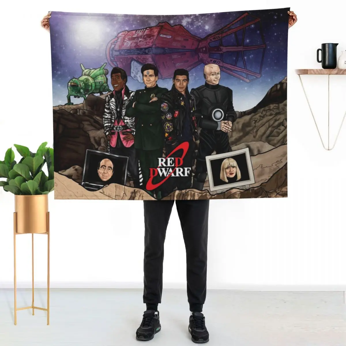 Red Dwarf Throw Blanket warm for winter Soft Plaid warm winter Luxury Throw Moving Furrys Blankets