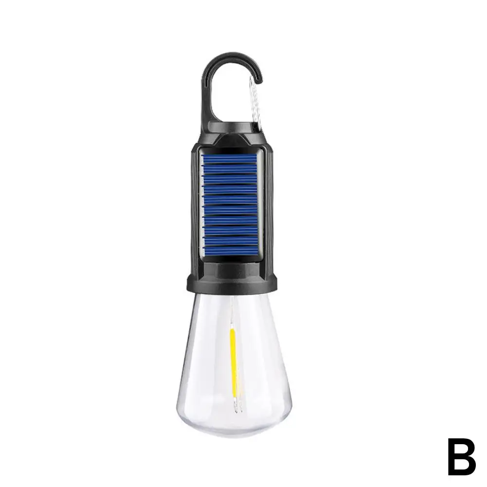 Lampada da campeggio a LED Lampada da campeggio a energia solare portatile con modalità Luce di emergenza 3 luci a gancio Tenda notturna impermeabile per esterni L9Y5