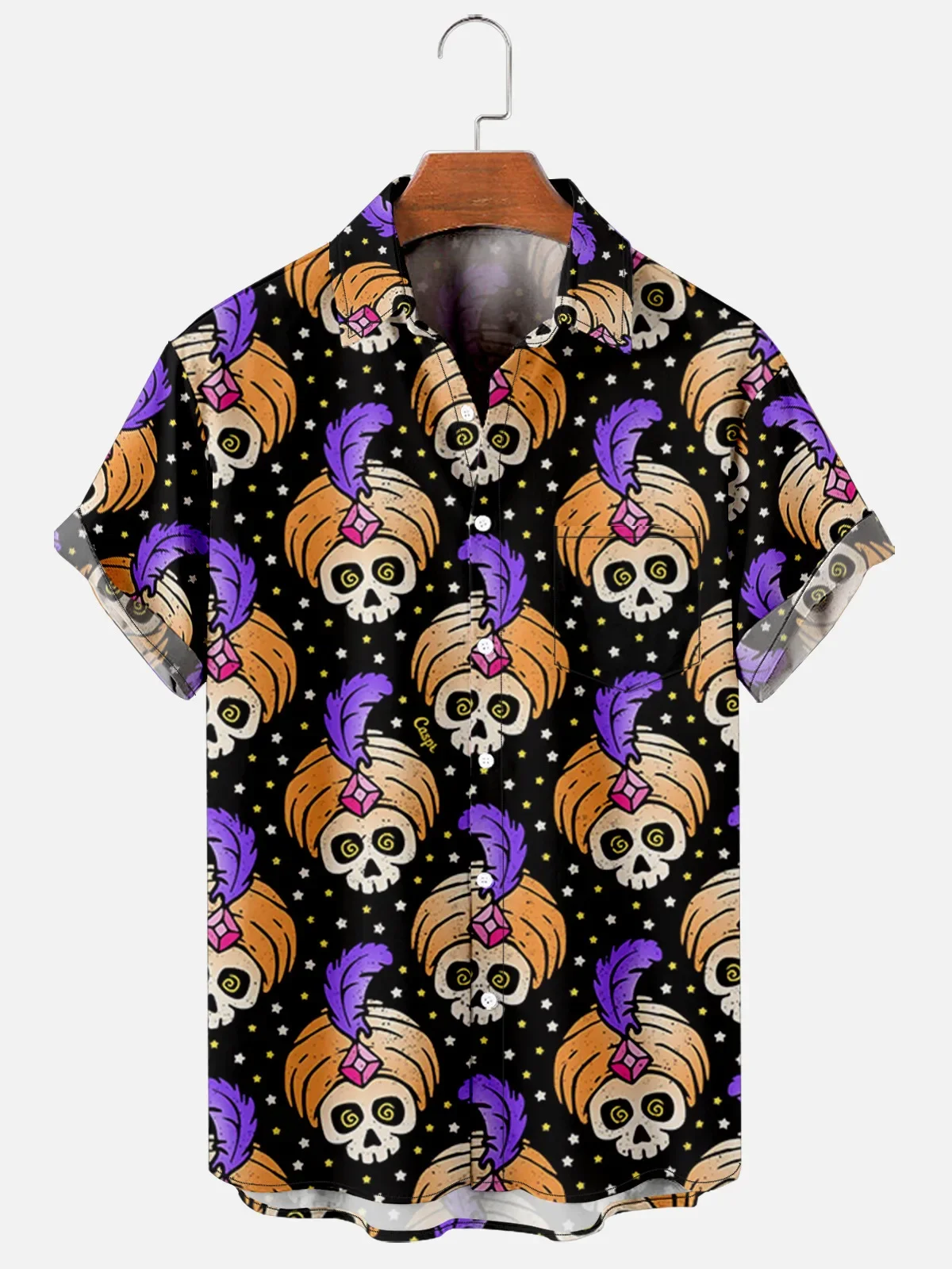 

Men's New Aristocratic Temperament Cat Digital Printing Fat Cat Hawaii Collar Trend Fashion Casual Shirt Men's Single Button Top