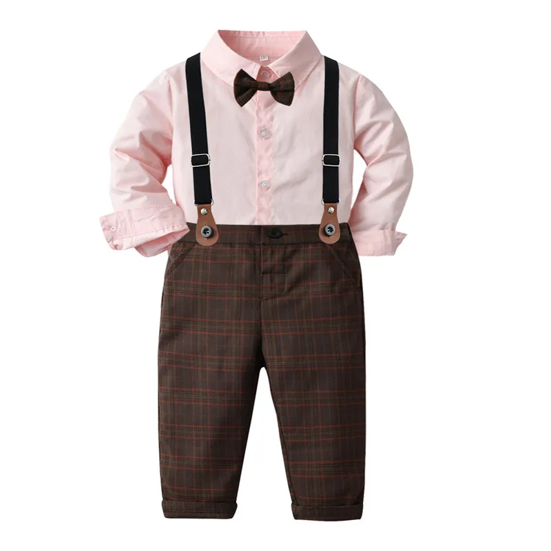 Spring and Autumn Cross-border Supply Boys Long-sleeved Shirts and Trousers Suits Children's Gentlemen's Party Costumes