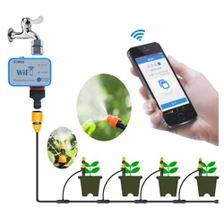 WIFI Intelligent Watering Device Timed Automatic Spray Irrigation System Remote APP Controller Garden Watering Timer Irrigator