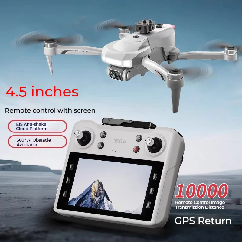 4DRC V34 Drone GPS Professional 8k HD Camera Drones with Screen Remote Control  5G WIFI Brushless Aerial Photography Quadcopter
