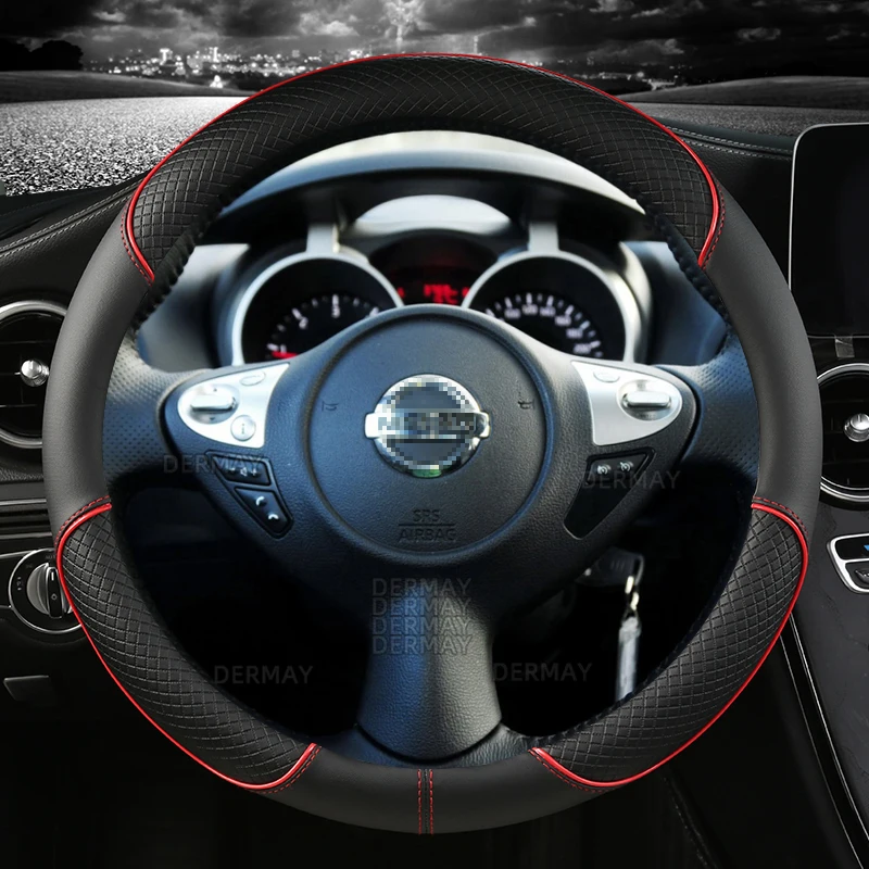 for Nissan Juke F15 F16 2010~2023 Car Steering Wheel Cover Non-slip PU Leather Auto Accessories Fast Shipping