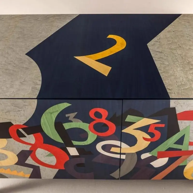 Solid wood dining side cabinet art storage cabinet painted entrance cabinet