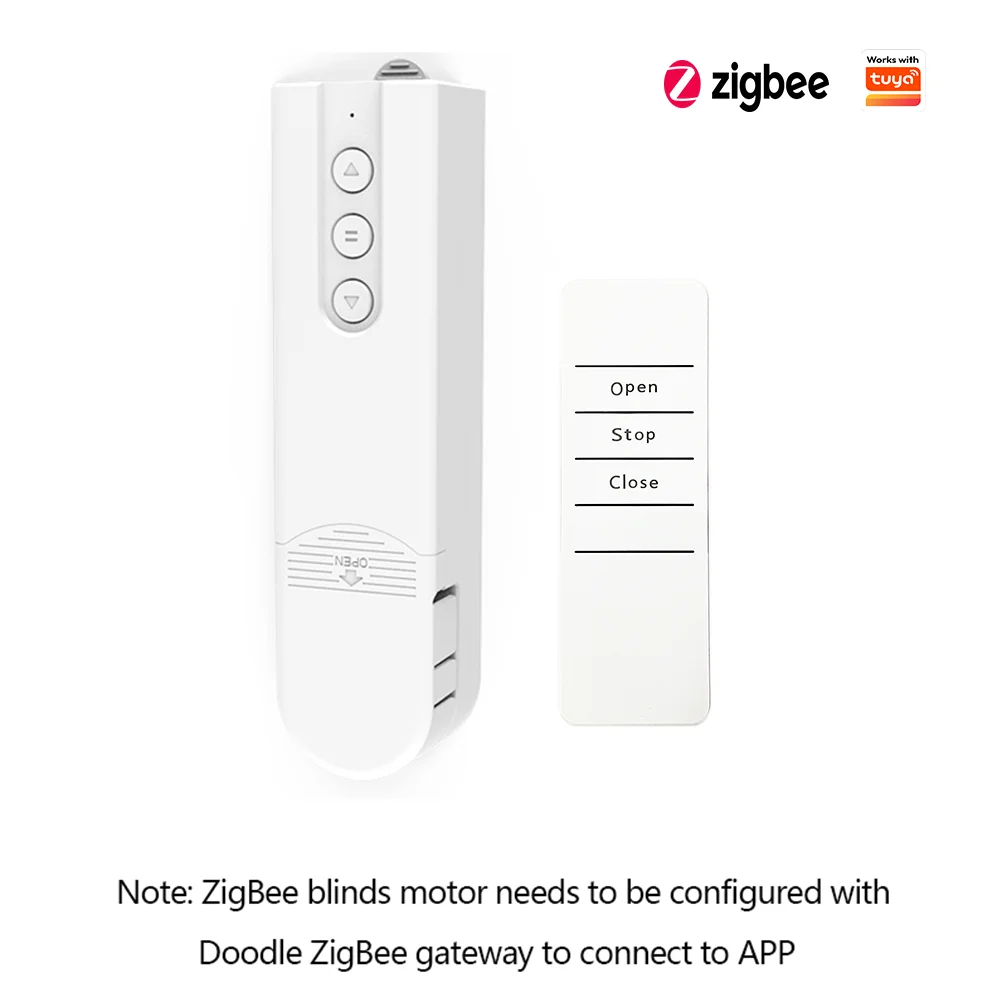 WiFi/Zigbee/Bluetooth Smart Rolgordijn Driver, Zonnepaneel, Blinds Motor Power By Batterij, voor Alexa Google Home, Gemakkelijk te installeren - afbeelding 1