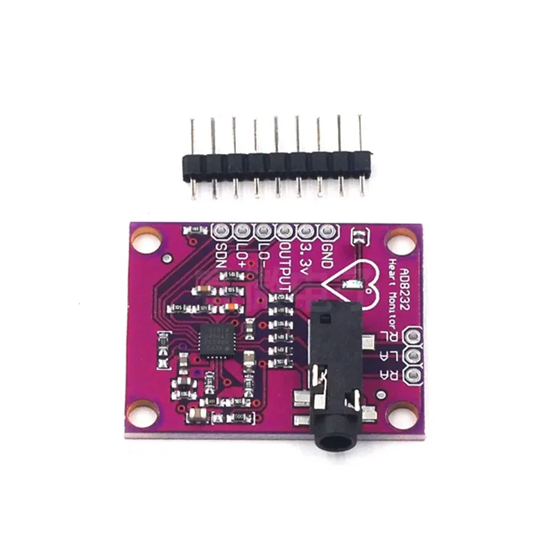 1PCS AD8232 Electrocardiogram monitoring physiological measurement Pulse Cardiac electrocardiogram monitoring sensor module
