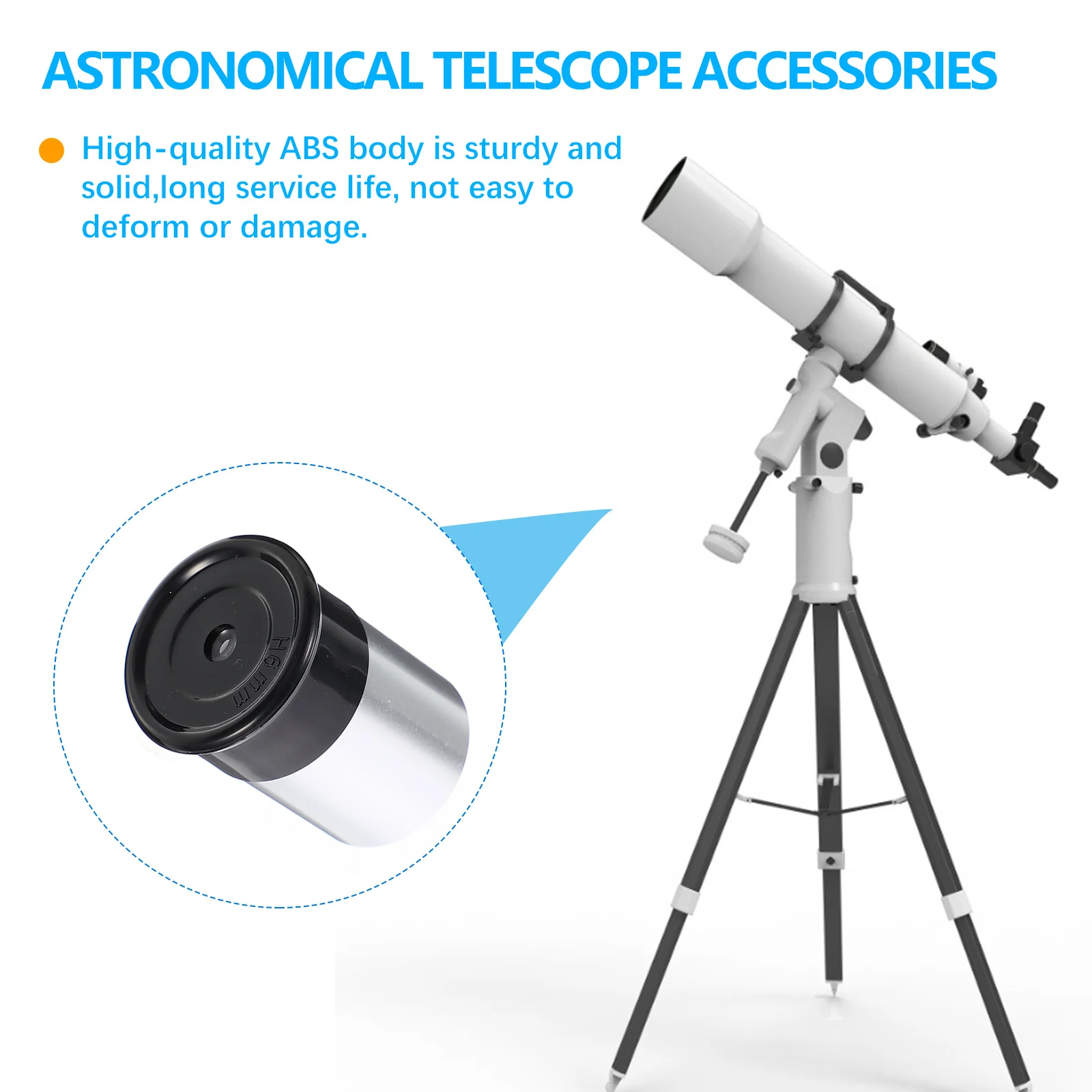 

1Pcs Telescope Eyepiece 0.965 Inch Multi-Coated Glass Optical H6mm Eyepiece for Astronomy Nebula Star Viewing Telescope