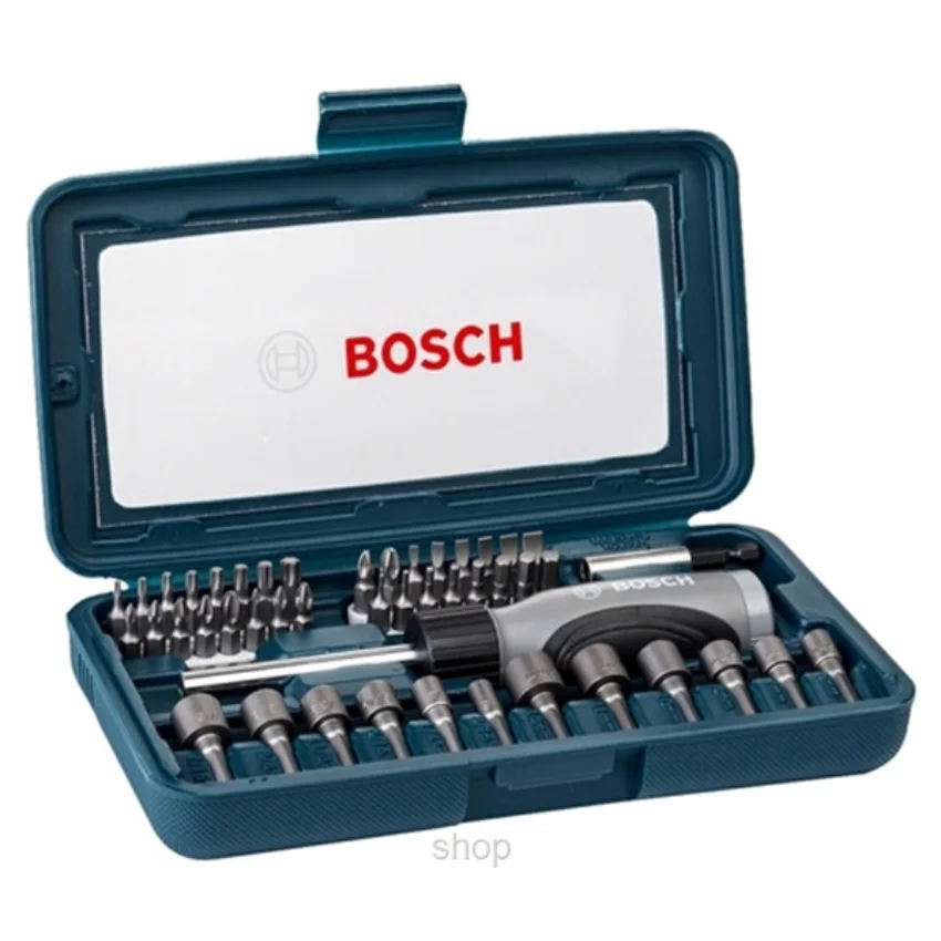 BOSCH 46pcs Screwdriver Set Hand Tool Kit Driver Screwdriver Ratchet Wrench Socket Screwdriver Combination