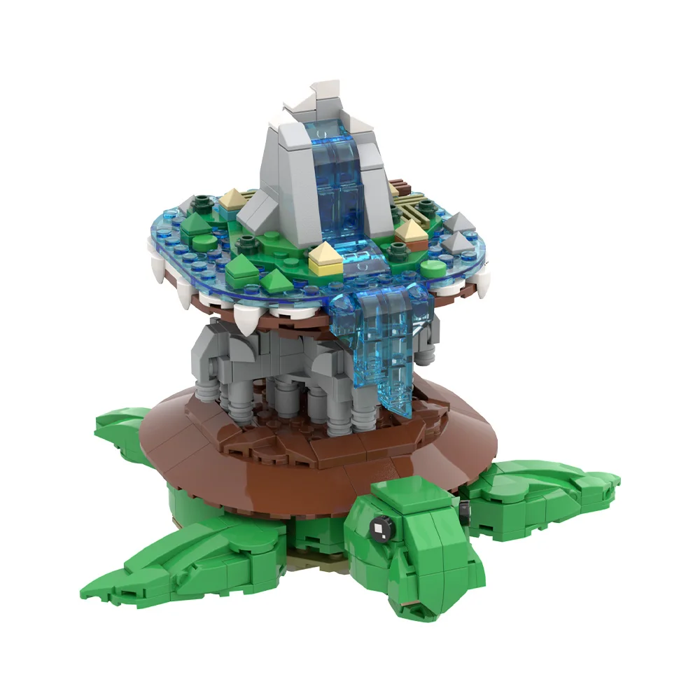 

MOC Discworld Building Blocks Model Science Fiction Discworld Turtle Elephant Creativity Bricks Assembly Toys Kids Birthday Gift