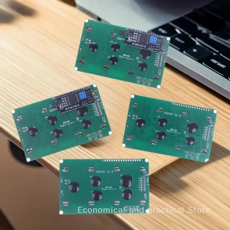 Modul Tampilan LCD 2004 Layar Biru Hijau untuk Karakter 16X2 20X4 R3 Mega2560, Antarmuka I2C PCF8574T