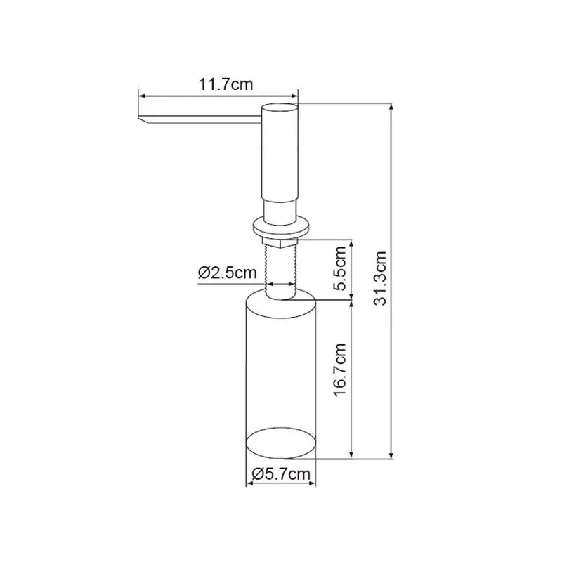 Premium Copper Kitchen Sink Soap Dispenser Bulk Liquid Dishwashing Detergent Pump Bottle Kitchen Accessories
