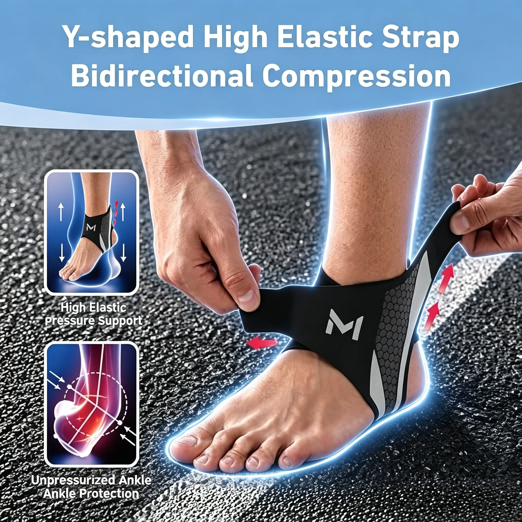 1/2pc Adjustable Ankle Compression Support Strap, Breathable and Lightweight, Suitable for Daily Use, Neutral Design, Stable Fit