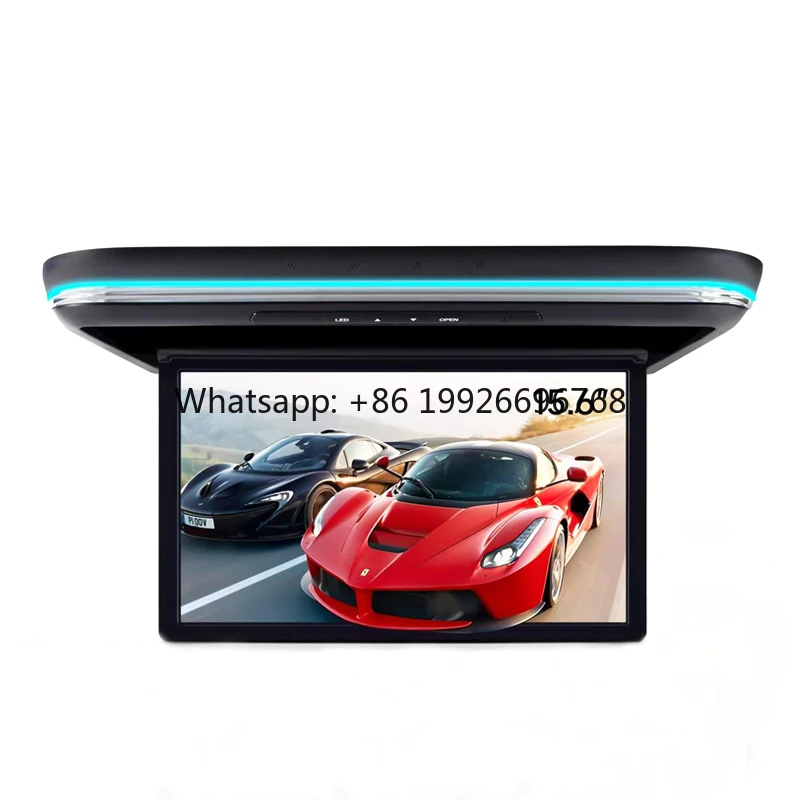 

15.6 Inch Electric Car Flip Roof Monitor Remote Control Voice Control HD Touch Screen Android WiFi Car Entertainment System TV