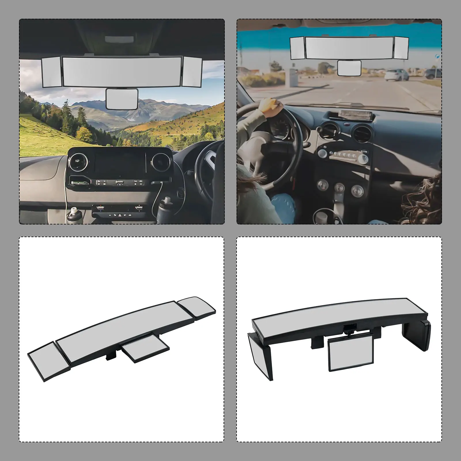 

Hot Brand New Rear View Mirror Mirror Adjustable Perspective For Most Car Models Glasses Material Optimized View