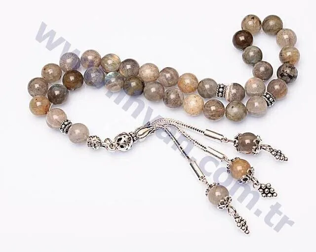 IQRAH Labradorite Stone Rosary (925 carat 8mm with Silver)