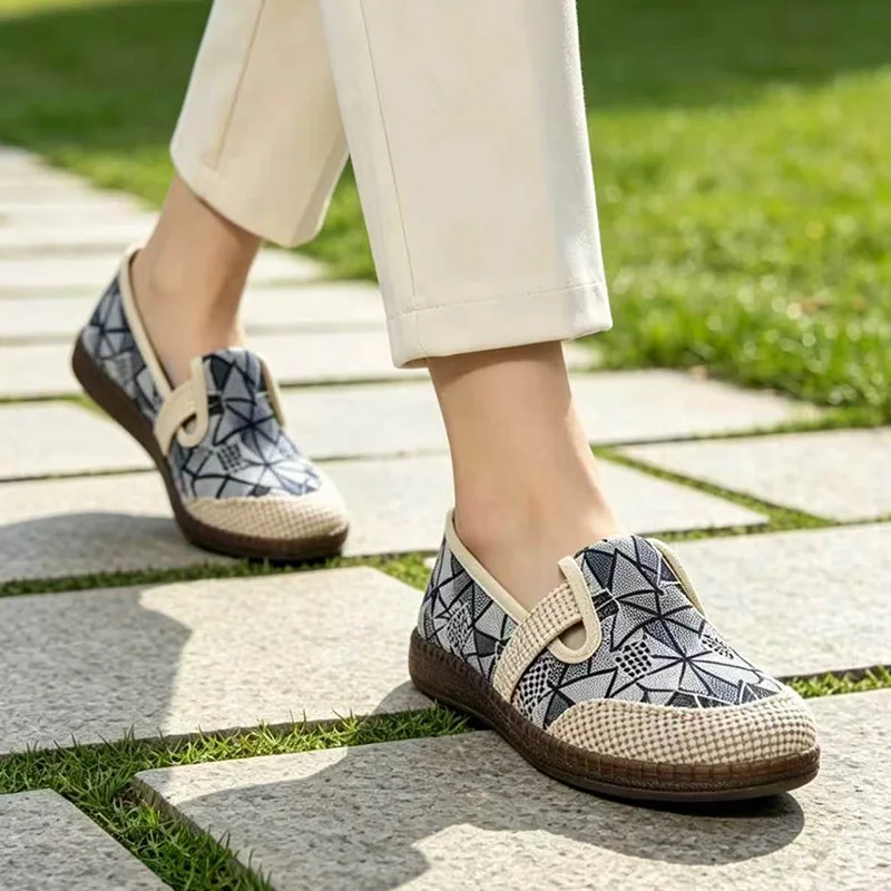 Shoes Women's Summer Mesh Breathable Flat Shoes Ladies Comfort Light Sneaker Socks Women Slip on Loafers Zapatillas Muje