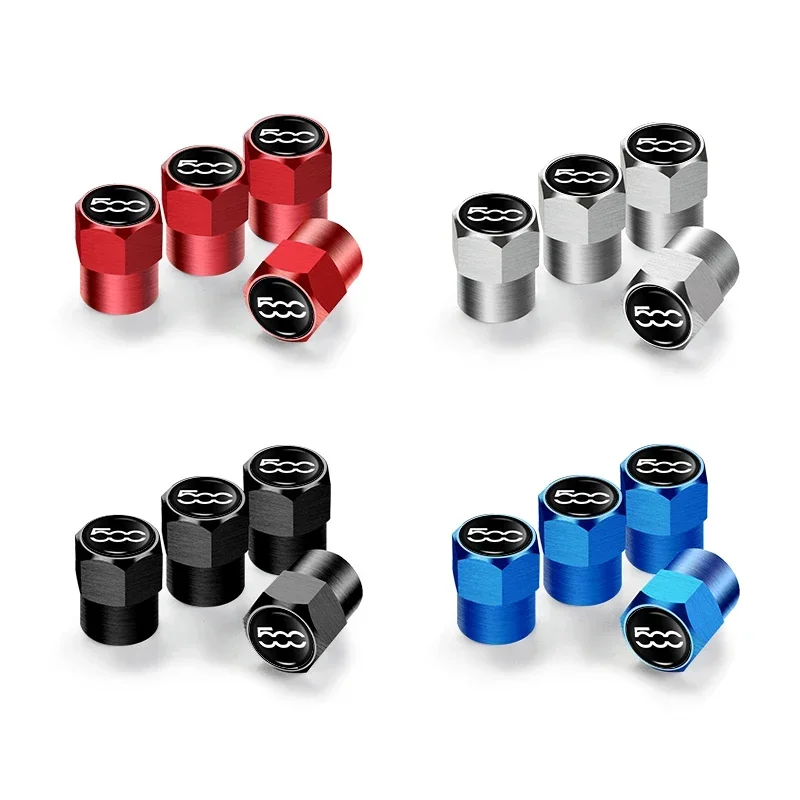 4PCS Car Tire Valve Cap Dust Cover For FIAT 500 Grande Punto UNO Tipo Stilo Astra Bravo Panda Freemont Linea Strada Ducato