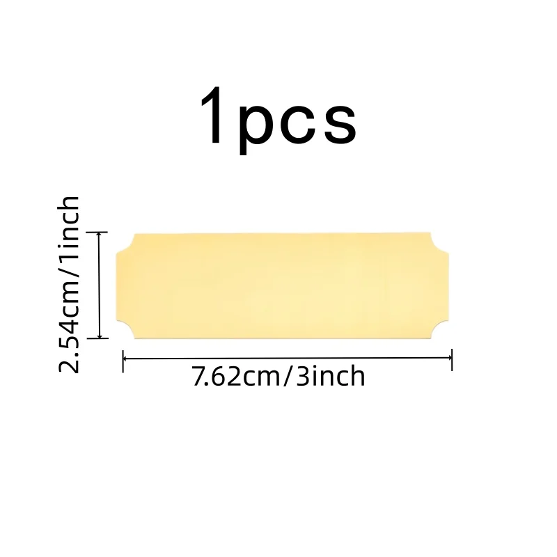 1 pcs Gold Finish Surface Blank Name Badges, great for Office Desk Labeling, Durable Scratch Resistant, Meeting Table Signs