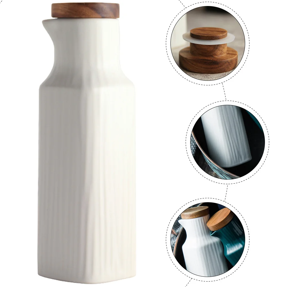 

Ceramic Vinegar Dispenser Soy Sauce Bottle Japanese Style Decorative Oil Container Multi-Function Seasoning Holder Kitchen Spice