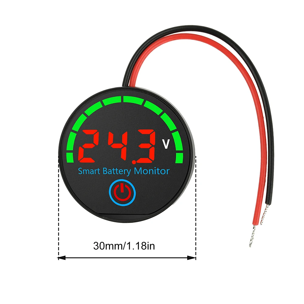 Universeller Lithium-Batterietester mit kreisförmiger LED-Anzeige und Ausschalt-Speicherfunktion für EVs-Energiespeichersysteme DC 7-55V – Detail 10