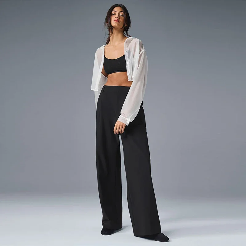 Women's HIGH-WAIST PURSUIT TROUSER (REGULAR) Comfortable, Lightweight, Fashion Suit Pants Office Straight Leg Wide Leg Pants