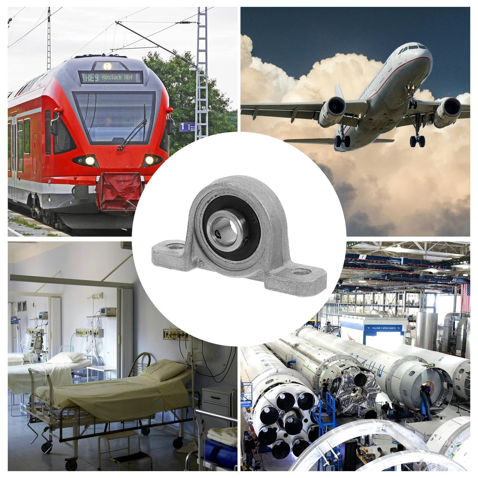 4Pcs Precision Machined Zinc Alloy Pillow Block Bearings 8mm Bore for DIY and Professional Use in Various Applications