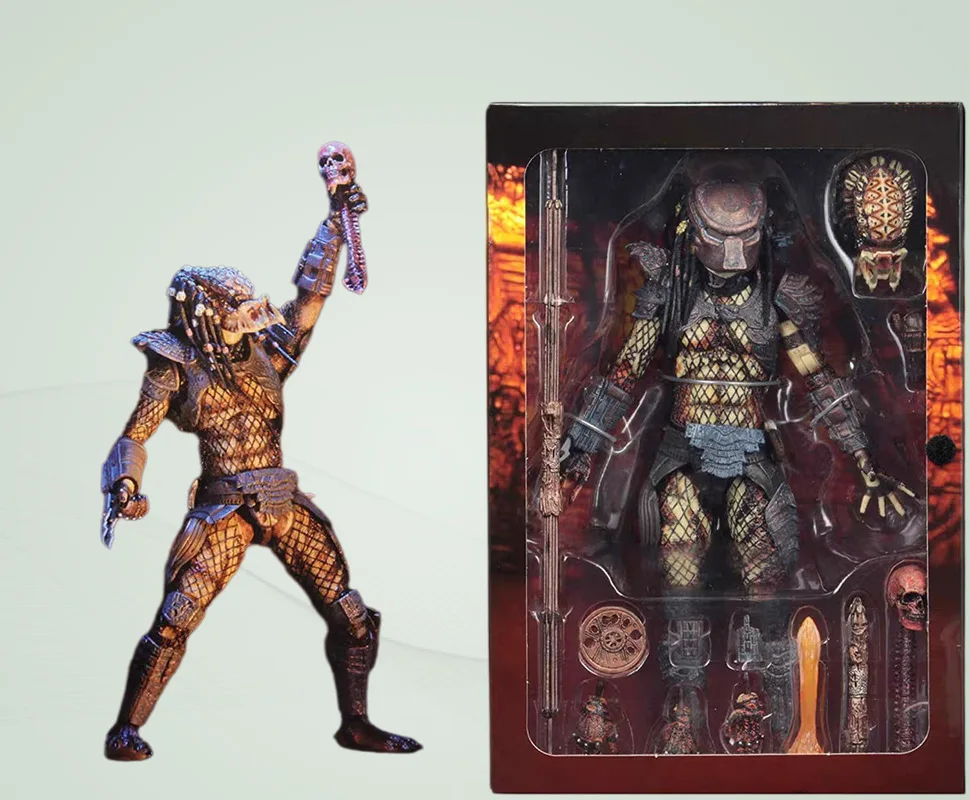 Figura de acción articulada de PVC de 7 pulgadas de Neca Predator 2 City Hunter Elder Predator, modelo coleccionable para fanáticos de la película.