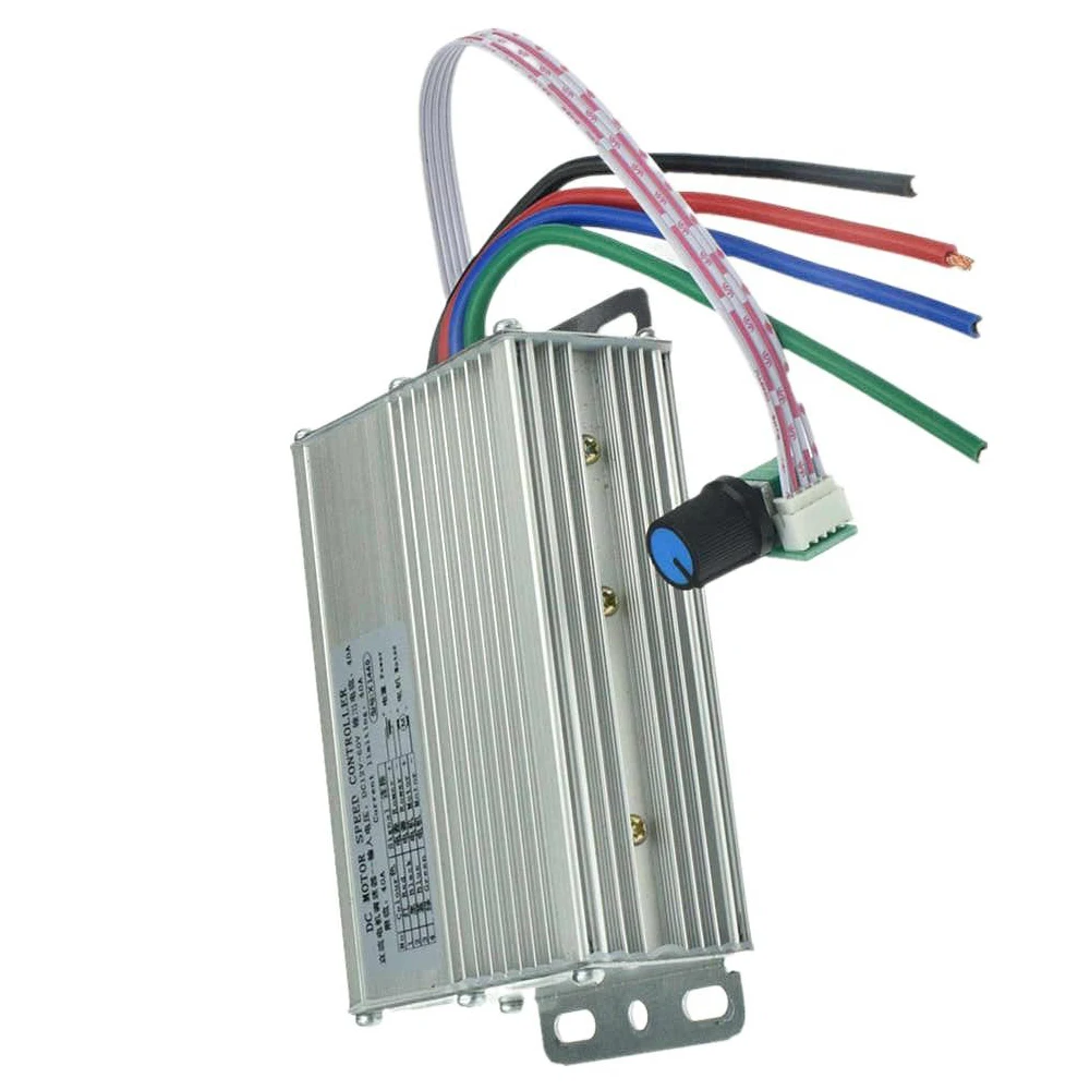40A 0-100% Speed Range PWM Motor Governor Brush Motor Regulating Controller DC12-36V Motor Speed Controller with Potentiometer