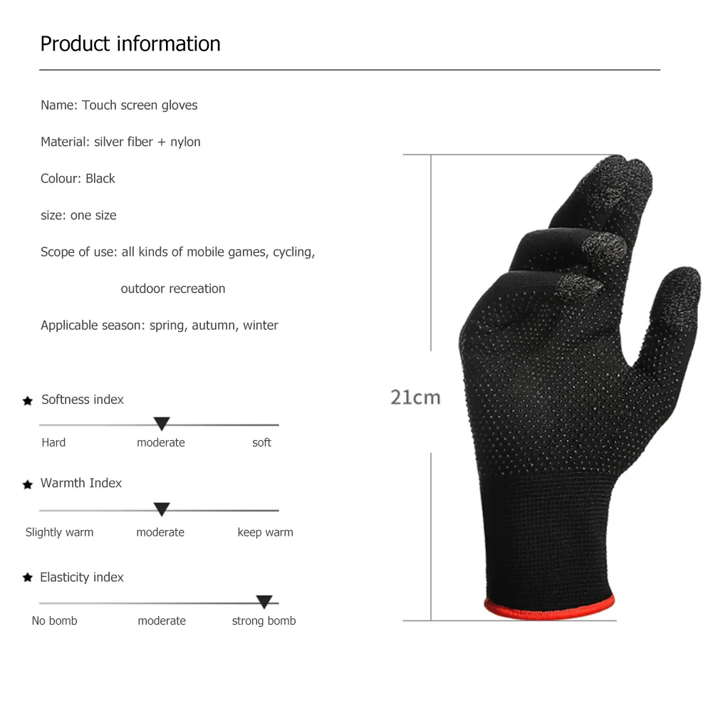 Guanti da moto Guanti sportivi con touch screen antiscivolo a dita intere Guanti termici in maglia traspirante per giochi in bicicletta