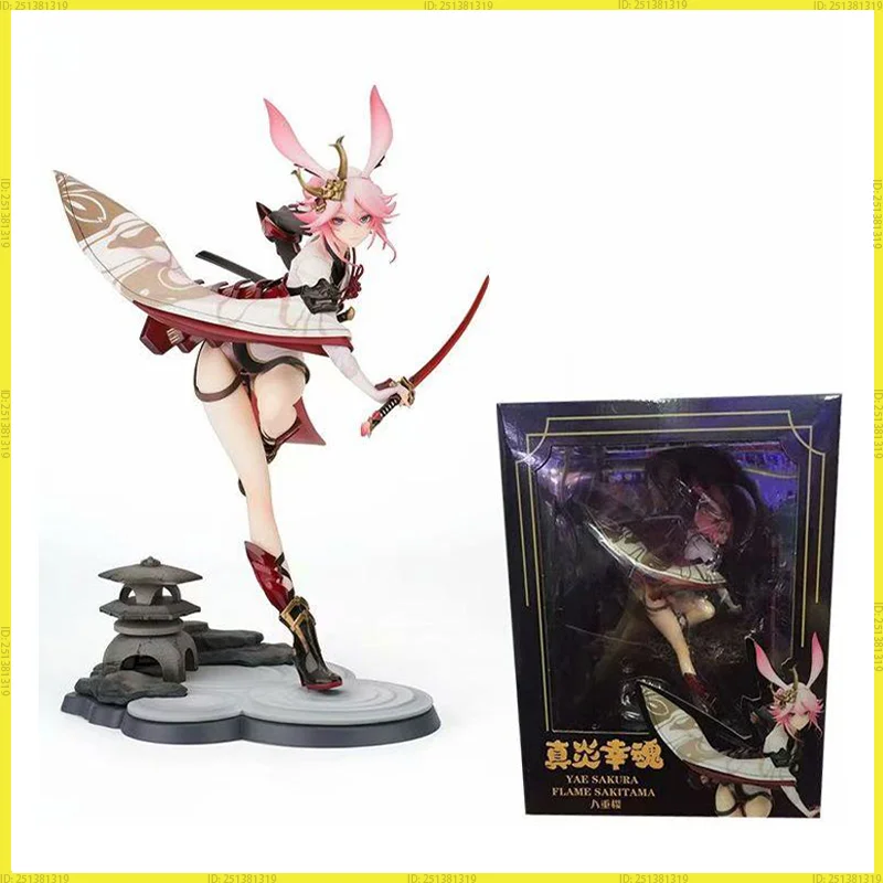 

25cm Game Honkai Impact Yae Sakura Sexy Girl Figur True Flame Lucky Soul Battle With Sword PVC Model Home Decoration Boy Toys