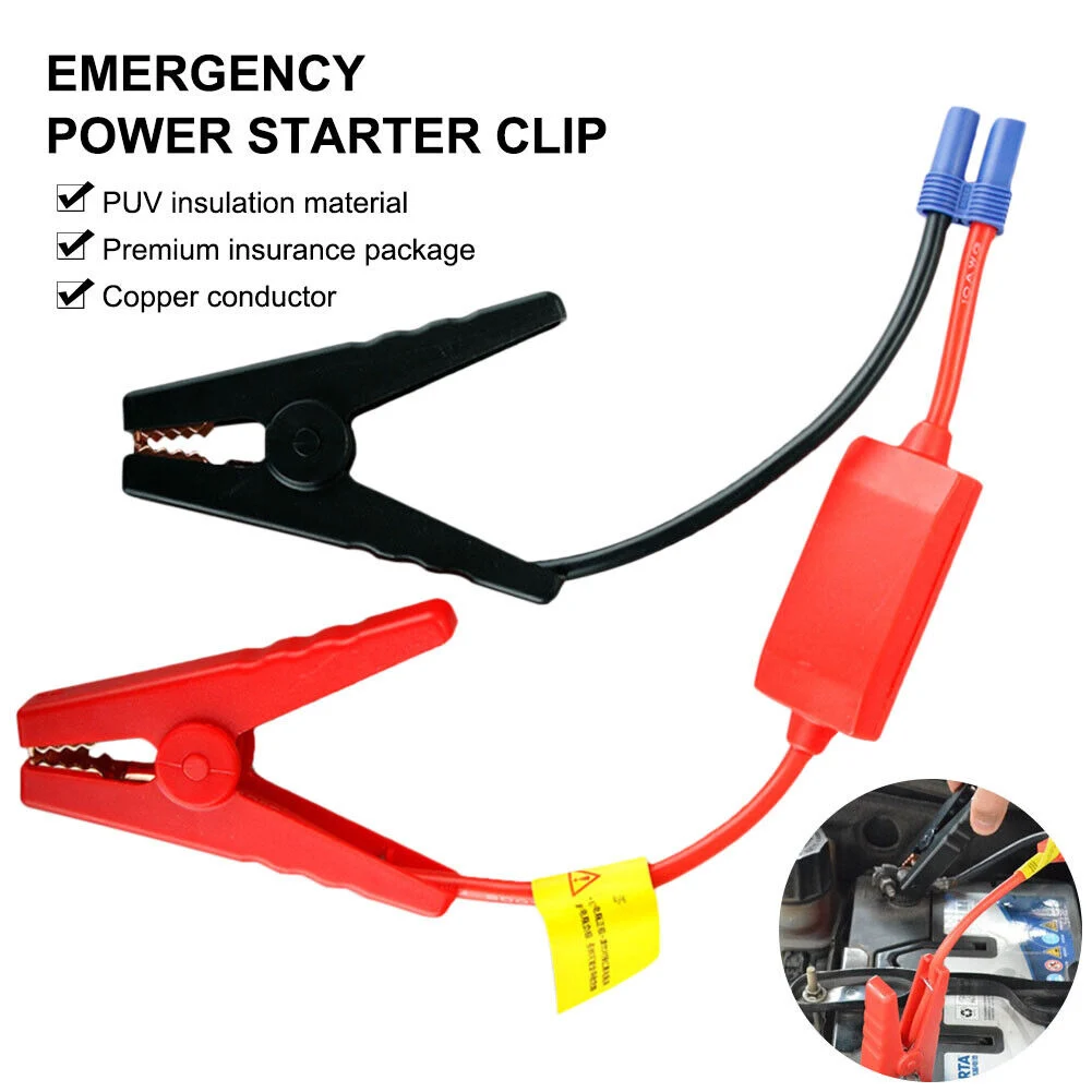EC5/ To For Alligator Clamp Cable For 12V Car Jump- Starter- Devices Compatible With Most Portable Jump Starters-