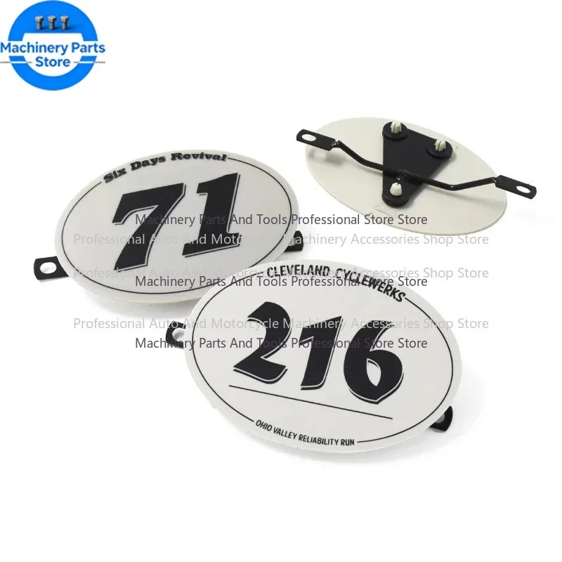 Retro Motorcycle Modified Cafe Racer Tracker Scrambler Table Decorative Number Plate