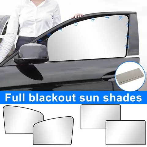 Car Side Window Sun Shade Magnetic UV Protection Curtains Sun Shield Cover Double Sides Auto Window Protector Cover Accessories