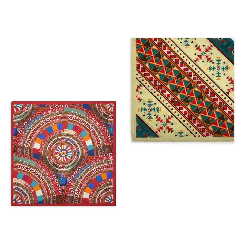 Geometric Print Headscarf Hiphop Kerchiefs Motorcycles Enthusiasts Kerchiefs