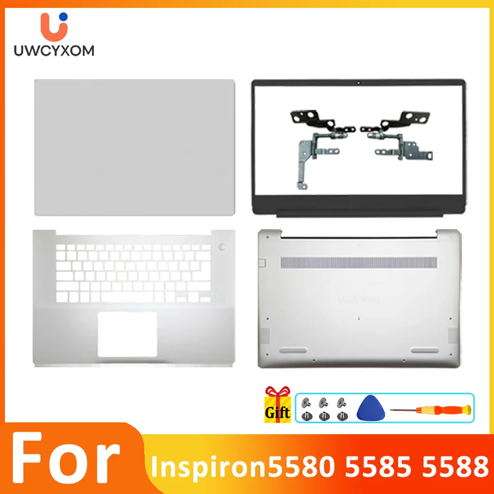 

NEW Laptop LCD Back Top Cover For Inspiron 15 5580 5585 5588 Series Front Bezel Palmrest Upper Bottom Case Rear Lid Silver