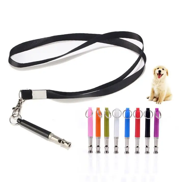 Wholesale 300pcs/lot 80MM Dog Puppy Pet Training Whistle Silent Ultrasonic Adjustable Sound COLOUR with/without Lanyard SN2154