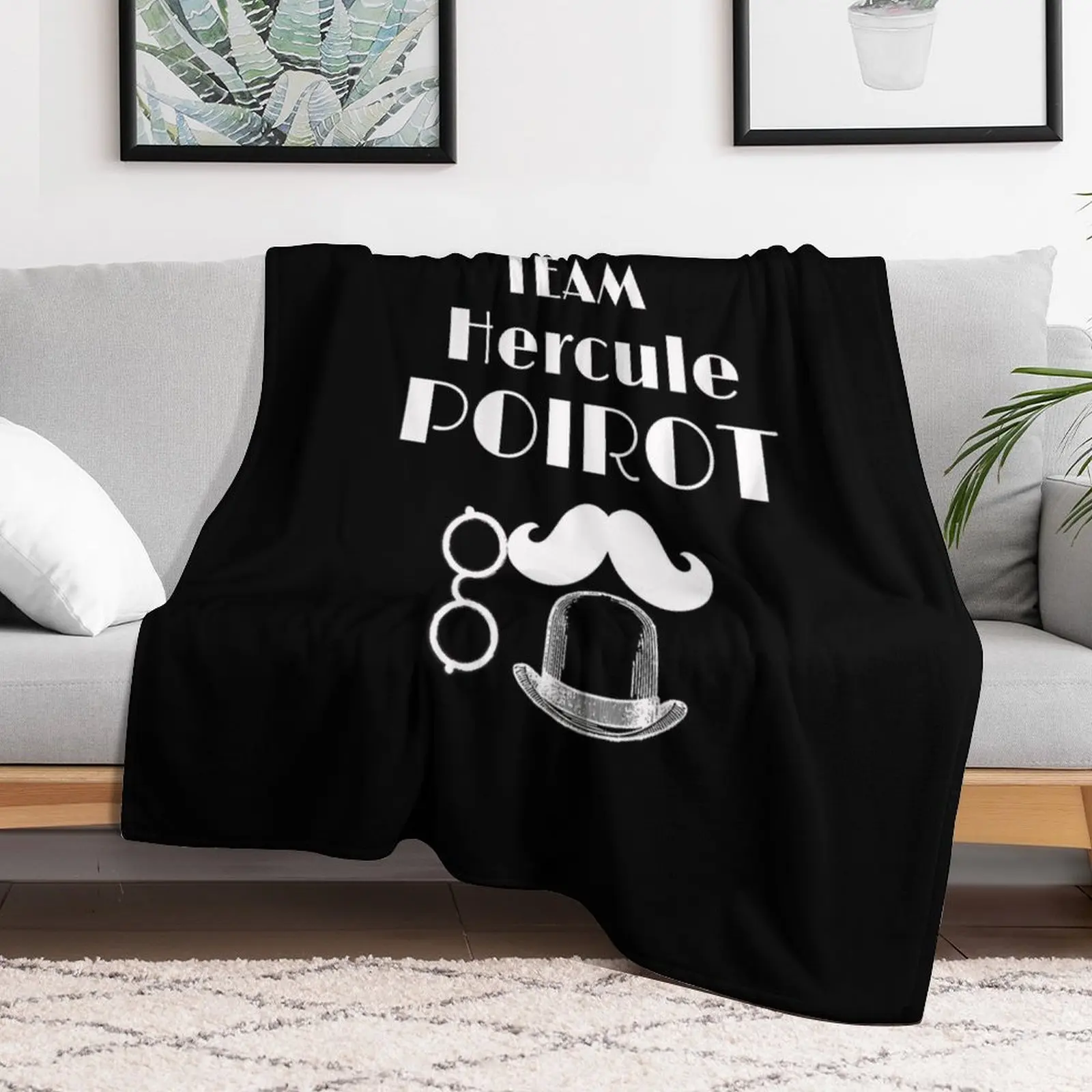 TEAM HERCULE POIROT - TEE SHIRT AND MUG - HUMOR Throw Blanket Winter beds Decorative Beds Tourist Blankets