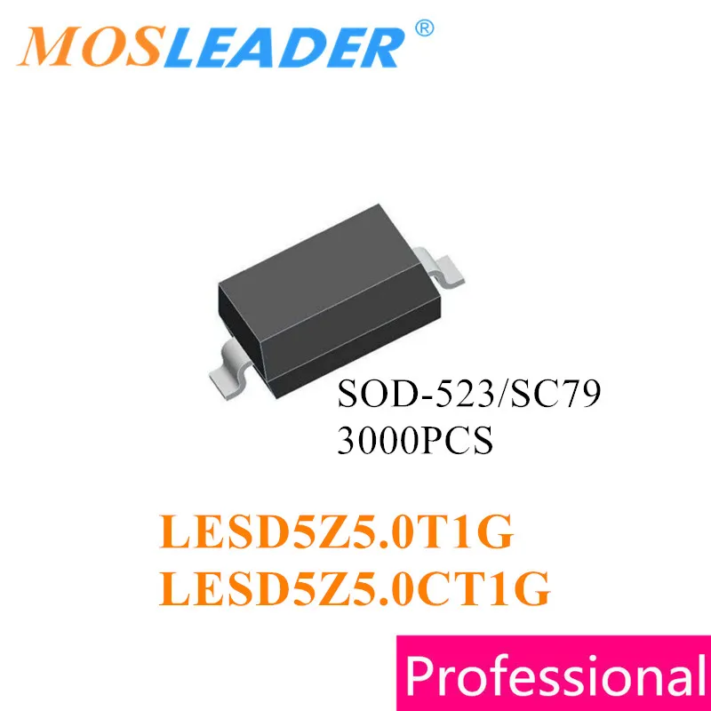 

Mosleader 3000pcs SOD523 LESD5Z5.0T1G LESD5Z5.0CT1G LESD5Z5.0 LESD5Z5.0C 5V Uni Bi Direction Made in China High quality ESD