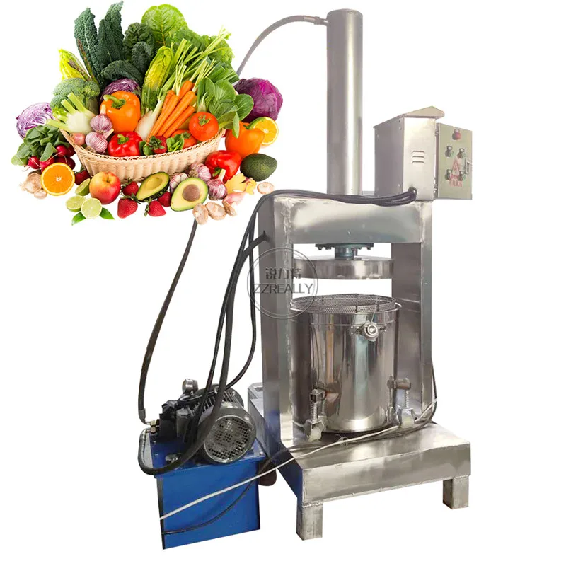 Máquina exprimidora hidráulica comercial de uva, frutas y verduras, prensa en frío, Extractor de naranjas, acero inoxidable, automática